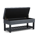 Saxon - Upholstered Transitional Storage Ottoman Bench by Unique Piece Furniture