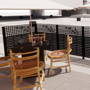 W48" x H47.3" Metal Privacy Screen with Rose Design by HouseOfZazla