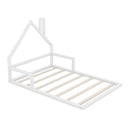 Elegant Floor Bed With House Shaped Headboard by HouseOfZazla
