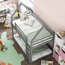 Low Bunk Bed With House Shaped Frame And Ladder by Unique Piece Furniture