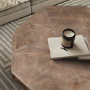Wood Octagonal Vintage Patchwork Coffee Table by HouseOfZazla