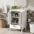 Bathroom Vanity With Ornate French Cylinder Legs, Soft Close Drawer by HouseOfZazla