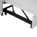 57.48" Pull-out Sofa Bed Convertible Couch 2 Seat Loveseat Sofa Modern Sleeper Sofa with Two Throw Pillows and USB Ports for Living Room, Light Blue