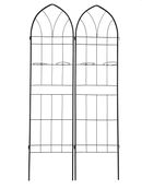 4 Pack Metal Garden Trellis 78.7" x 19.7" Rustproof Trellis for Climbing Plants Outdoor Flower Support Black