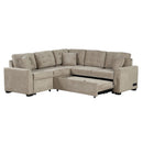 L-Shape Sofa Bed Pull-Out Sleeper Sofa With Wheels, USB Ports, Power Sockets For Living Room by HouseOfZazla