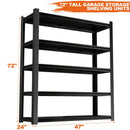 Tall Metal Shelves With Removable Dividers Are High Capacity And Load Bearing For Garages, Kitchens And Offices by HouseOfZazla