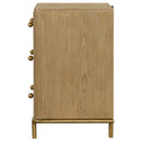 3 Drawer Nightstand With USB Ports - Brown