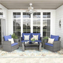 Modern Patio Set With Table And Cushions