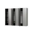 Nova Series - Garage Cabinet Set D, 3 Piece, Soft Closing, Wall Mounted - Metallic Gray by HouseOfZazla
