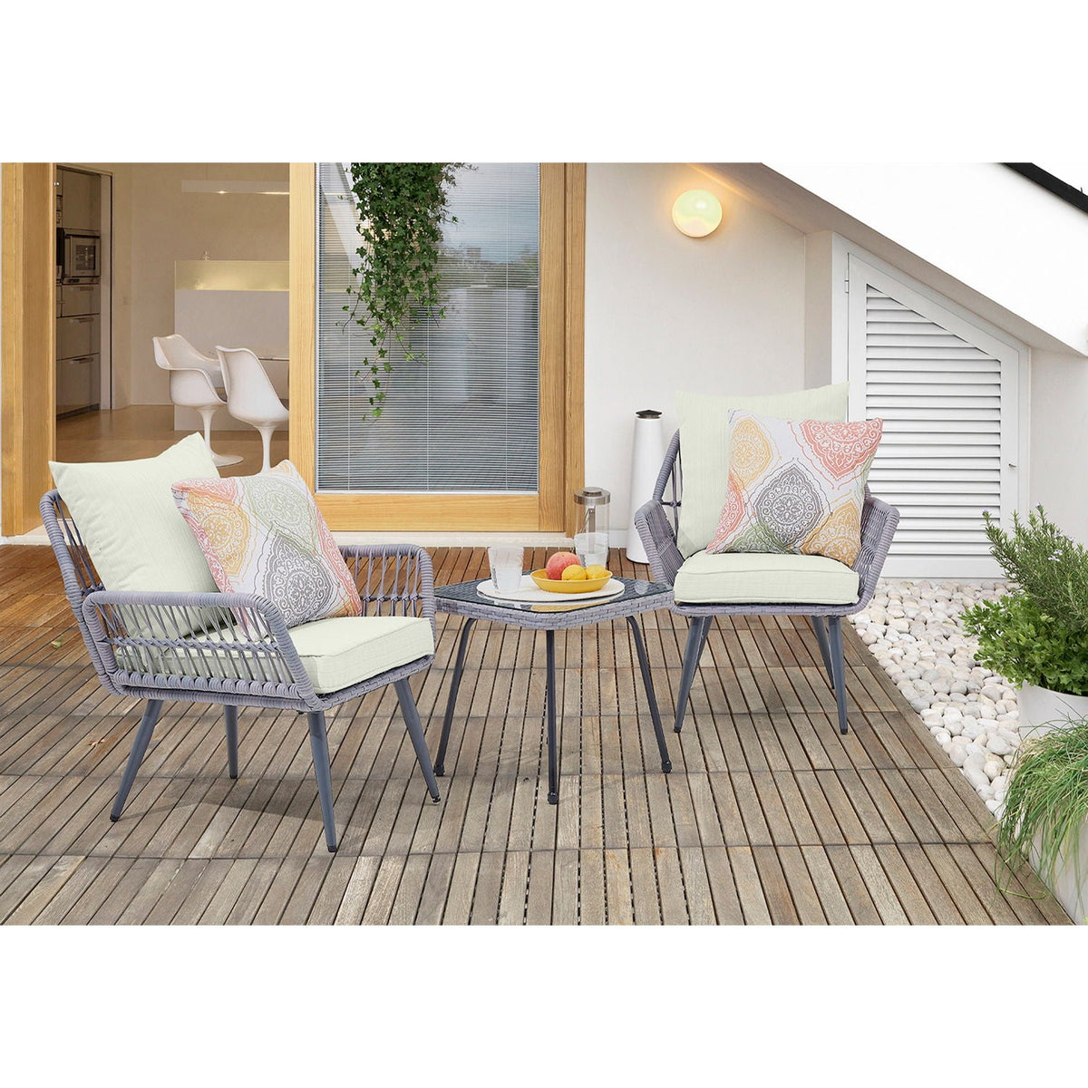 Cannes - 3 Piece Outdoor Patio Conversation Set, photo 8 of 18