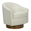 Upholstered Swivel Chair - Cream by HouseOfZazla