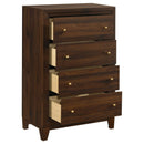 Anza - 4 Drawer Chest Storage Solution - Walnut by HouseOfZazla