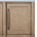 Cement Topped Server With Cane Insets - Sand by HouseOfZazla