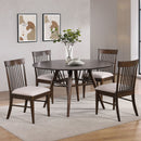 Shirley - Round Dining Table - Dark Walnut by HouseOfZazla
