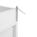Wardrobe With 3 Drawers High Wardrobe Armoire With Rattan For Living Room Organizer - White by HouseOfZazla