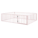 Metal Floor Bed Frame With Fence And Door by Unique Piece Furniture