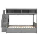 Bunk Bed With Shelfs, Storage Staircase And 2 Drawers by Unique Piece Furniture