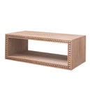 Beaded Edge Coffee Table With Open Storage Shelf