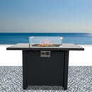 Outdoor Fire Pit For Outdoor Home Garden, Backyard Fireplace - Black by HouseOfZazla