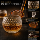 Golf Club Whiskey Decanter and 2 Liquor Glasses - 29 OZ Decanter & 15 OZ Glass Set