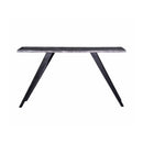 Acacia Wood And Metal Console Table, Live Edge, Angled Legs, Modern Living Room Furniture - Gray / Black by HouseOfZazla