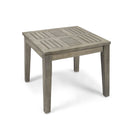 Dexterity Outdoor Square Side Table with Wood Frame - Gray by HouseOfZazla