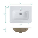 Glossy White Ceramic Integrated Sink by HouseOfZazla