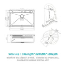 Waterfall Kitchen Sink With Pull Out Faucet & Cup Washer