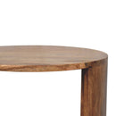 Solid Wood Ventura Open Round Side Table