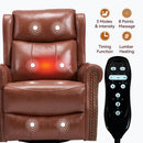 Heat Massage Manual Recliner Chair with Rocker and Swivel
