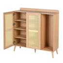 43" Tall Accent Cabinet Chests with 2 Doors, Oak