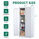 Heavy Metal Garage Storage Cabinet With Locking Doors, Steel, Adjustable Shelves
