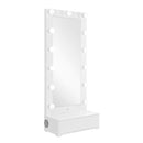 Elisa - Narrow Tall Mirror With Speaker And Drawer by Unique Piece Furniture