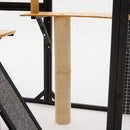 Outdoor Cat Enclosure With Sleeping Houses, Jumping Platforms, Scratching Post by HouseOfZazla