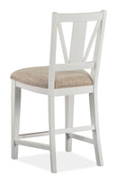 Heron Cove - Counter Chair With Upholstered Seat (Set of 2) - Chalk White