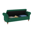 63" Bed Bench Green Velvet