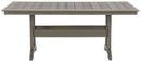 Visola - RECT Dining Table w/Umb OPT - Gray