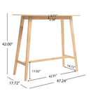 Natural Oak Wood Bar Table
