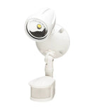 LED Outdoor Security Light 180 Degree Motion Sensor Activated, White Finish 11"H by LampsUSA