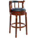 Swivel Cow Top Wooden Bar Stool, 360 Degree Swivel Bar Height Chair With Backs For Home Kitchen Counter by HouseOfZazla