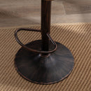 COOLMORE Modern Swivel Bar Stools Set of 2 Adjustable Counter Height Chairs with Footrest in Gray Linen