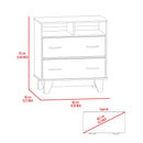 Aaron 2-Drawer 2-Shelf Dresser White