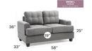 Stylish Transitional Loveseat For Two