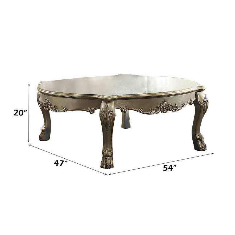 Dresden II - Coffee Table - Gold Patina & Bone, photo 4 of 6