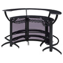Elaina - 3 Piece Curved Freestanding Home Bar - Black by HouseOfZazla