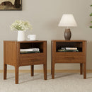 Nightstand With Drawer And Open Shelf - Brown by HouseOfZazla