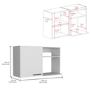 Burwood Kitchen Wall Cabinet with 2 Doors and Shelves - White by HouseOfZazla