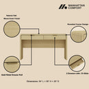 Grace - Office Desk With 2 Drawers - Oak by HouseOfZazla