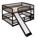 Low Bunk Bed With Slide, Fence And Ladder by HouseOfZazla