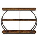 Console Table With Arched Frame, 3 Tier For Living Room - Brown / Black by HouseOfZazla